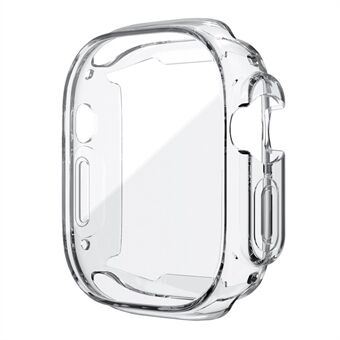 For Apple Watch Ultra 49 mm Transparent TPU Watch Case Anti-drop Full Dekning Beskyttelsesdeksel