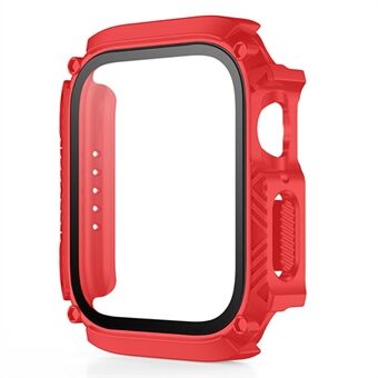 For Apple Watch Series 7/8 41 mm hardt PC-deksel med herdet glass skjermbeskytter Anti- Scratch Vanntett Smart Watch Case