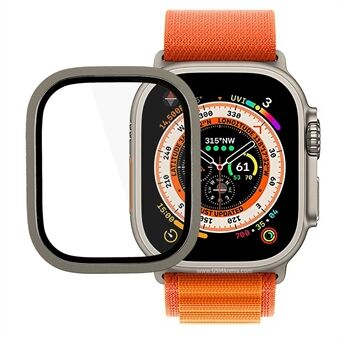 For Apple Watch Ultra 49 mm Titanium Alloy Watch Case Integrert Full Lim herdet glass Skjermbeskytter Smart Watch Case med skjermfilm
