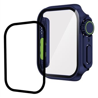 For Apple Watch Series 6 / 5 / 4 / SE / SE (2022) 40 mm hard PC-klokkedeksel med herdet glass skjermbeskytter