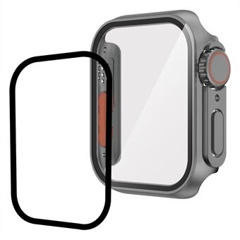 For Apple Watch Series 7/8 41mm Full Protection Watch Case Hard PC-deksel med herdet glass skjermbeskytter