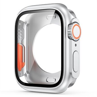 For Apple Watch Series 8 7 45 mm overall beskyttende deksel Hard PC Watch Case med herdet glass skjermbeskytter