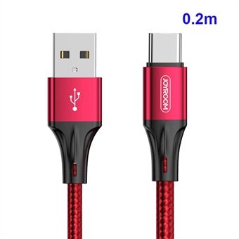 JOYROOM 0,2M nylonflettet Type-C USB Data Sync ladekabel for Samsung Huawei Xiaomi