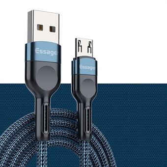 ESSGAER flettet ledning Micro USB Data Sync ladekabel, 2M
