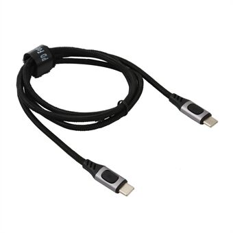 100W USB C til USB Type C-kabel PD 5A hurtiglader USB-C-ledning 1m ladekabel for Huawei Xiaomi