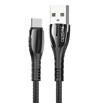 YESIDO CA45 1,2 m 5A USB til Type-C superrask ladekabel flettet dataledning
