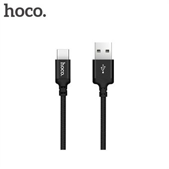HOCO X14 Times Speed 1M 2A vevd USB Type-C datasynkroniseringsladekabel - svart