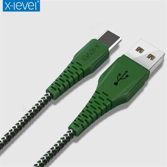 X-LEVEL Off-road SR Anti-break 1,2m 2,1A USB Type-C dataladekabel