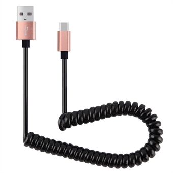 90 cm USB 2.0 til Type C Charge Data Transfer Coiled Kabel for Samsung Galaxy C9 Pro/ Huawei Mate 9