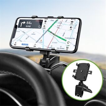 Universal Car Dashboard Mount HUD Clip Telefonholder 360 grader Rotasjon Solskjerm Stand Mobiltelefonstativbrakett
