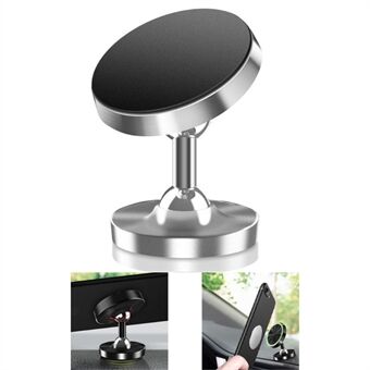 DW-55 Frosted Magnetic Car Dashboard Phone Holder Stand 360 Degrees Rotating Metal Phone Bracket