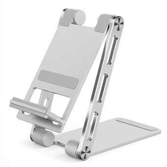Universal Desktop Mobiltelefon Nettbrett Holder Brakett Justerbart sammenleggbart Stand i aluminiumslegering