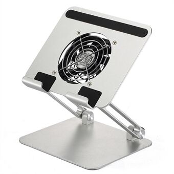 D56-4 Aluminiumslegering Tablettstativ med kjølevifte for iPad Sammenleggbar Skrivebordsbrakett