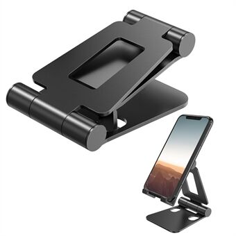 AS007 Bærbar smarttelefonholder i aluminiumlegering, skrivebordsstativ for mobiltelefon
