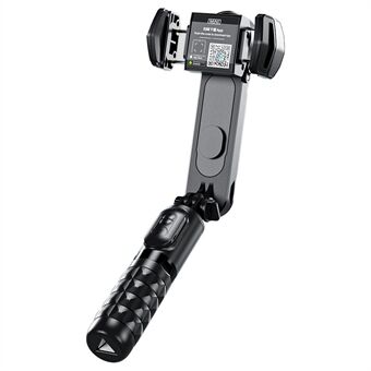 ESSAGER Anti-Shake Gimbal Stabilizer for Smartphone, Sammenleggbar Selfie-pinne Stativ Telefonholder med Fill Light.