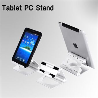Solid aluminium sammenleggbar dreiestativ Stand for Apple iPad / Tablet PC / Mobiltelefon - Sølvfarge