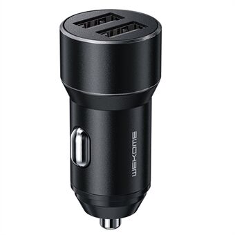 WEKOME WP-C36 Dual USB Car Charger Metal Shell 3.1A High Current Adapter for 12-24V Vehicles
