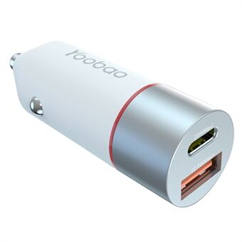 YOOBAO YB-213 42.5W Type-C + USB Car Charger Dual Port Mobile Phone Fast Charging Power Adapter
