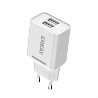 Hat- Prince ENKAY Doble USB2.0-porter Strømadapter 10,5W 2,1A vegglader - EU-plugg