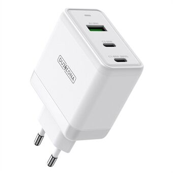 DUZZONA T1 2x Type-C + 1x USB Wall Charger PD 65W Fast Charging Portable GaN Power Adapter for Samsung Galaxy S23 Ultra, S23+,S22 Ultra,S22 Plus, EU Plug