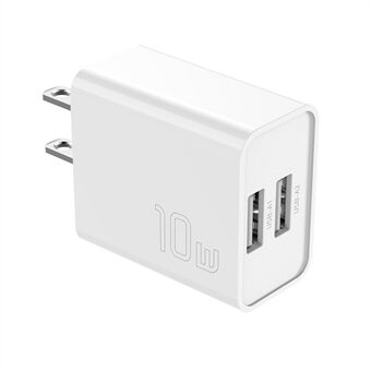 ESSAGER 2A 10W høyeffekt reiselader Doble porter USB Smart , amerikansk plugg / hvit