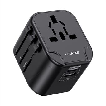 USAMS US-CC173 T55 12W Dual USB Universal Reiselader USA / AU / EU / UK Pluggkonverter