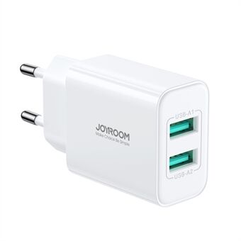 JOYROOM TCN04 EU-plugg Doble USB-porter Vegglader 2.1A Plasttelefonladeadapter
