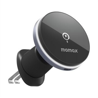 MOMAX Q.MAG MOUNT 5 CM25A magnetisk trådløs billaderfeste Air Vent Telefonladerholder (15W mørkegrå)