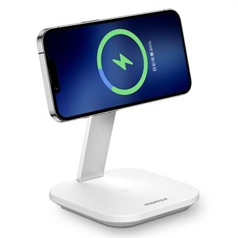 MOMAX Q.Mag Pro 2 20W Magnetic Wireless Charger 2-in-1 Desktop Charging Stand for iPhone 13/12/AirPods (Apple MFM Certified)