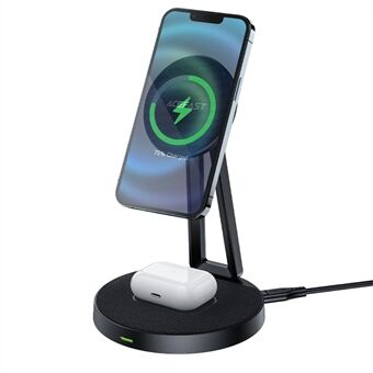 ACEFAST E8 for iPhone 12/13/AirPods 2-i-1 trådløs ladeholder Stand