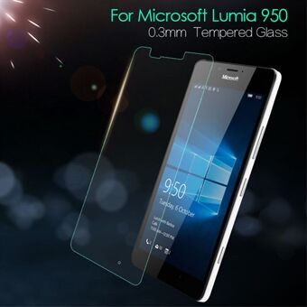 0,3 mm Skjermbeskyttelsesfilm i herdet glass til Microsoft Lumia 950 Arc Edge