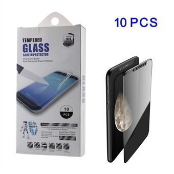 10 stk / sett for iPhone (2019) 5.8 "/ XS / X 5.8-tommers 0.3mm mobil skjermbeskyttelsesfilm i herdet glass (Arc Edge)