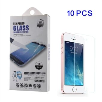 10 stk / sett for iPhone SE 5s 5 Skjermbeskyttelsesfilmer i herdet glass 0,3 mm (Arc Edge)