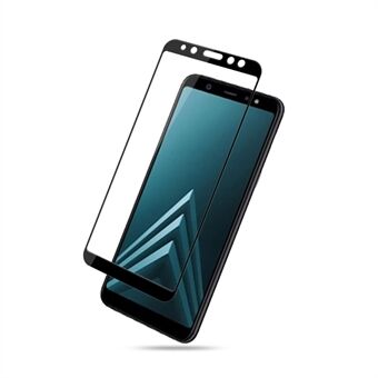 MOCOLO Silketrykk Full Lim Herdet Glass Fullstørrelse Skjermbeskytter for Samsung Galaxy A6 (2018) / Galaxy J6 (2018) - Svart