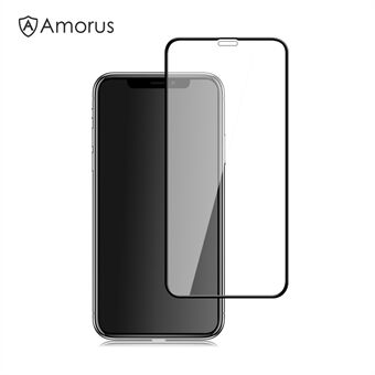 AMORUS Silketrykk i full størrelse 9H skjermbeskyttelsesfilm i herdet glass for iPhone (2019) 5.8 "/ XS 5.8 inch