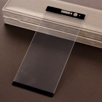 Silketrykk Fullt dekkende beskyttelsesbeskyttelse i herdet glass til Sony Xperia XA2 Plus - Svart