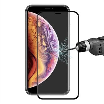 HAT Prince for iPhone (2019) 6,5 "/ XS Max 6,5 tommer 0,2 mm 3D buet karbonfiber herdet glass full dekning skjermbeskytter