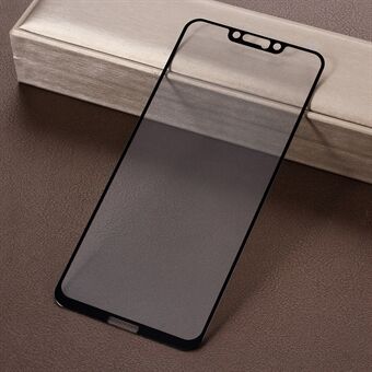 Full størrelse komplett dekker silketrykk beskyttelsesfilm i herdet glass til Huawei Mate 20 Lite - svart