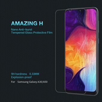 NILLKIN Amazing H Anti-burst herdet glass skjermbeskytter til Samsung Galaxy A50 / A30