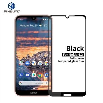 PINWUYO Anti-explosion Full Size Tempered Glass Screen Protector for Nokia 4.2 (2019)