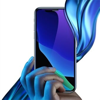 BASEUS for iPhone 11 / XR 6,1 tommer (2019) 2 stk / pakke Fullskjermet buet anti-blåstråleherdet glassskjermskjerm med installasjonsskuff - svart