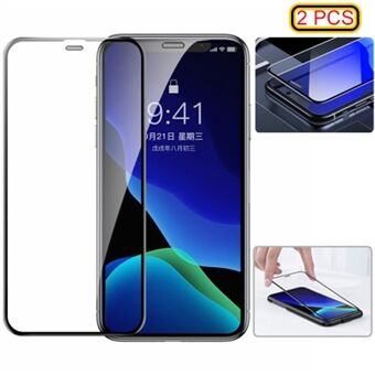 BASEUS for iPhone iPhone 11 Pro 5,8 tommer (2019) / XS / X 2 STK 0,3 mm Ultra tynn anti-smuss buet herdet glassfilm + installasjonsverktøy
