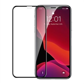 BASEUS for iPhone 11 Pro 5,8 tommer (2019) / X / XS 5,8 tommer 2 stk / pakke Buet skjerm herdet glass + PET- Edge med installasjonsbrett - svart
