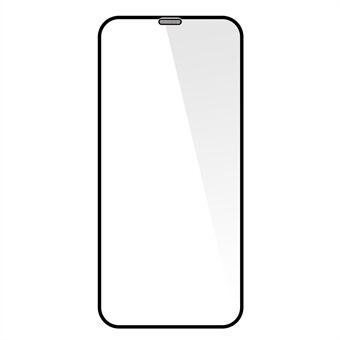 Herdet glassbeskytter med helskjermssilketrykk med antistøvnett for iPhone 11 6,1 tommer / XR