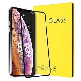 Skjermbeskyttelsesfilm i herdet glass i fullskjerm for iPhone 11 Pro 5,8 tommer (2019) / X / XS 5,8 tommer - svart