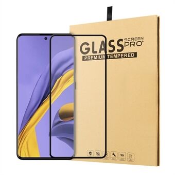 Skjermfilm i herdet glass i full skjerm for Samsung Galaxy A51