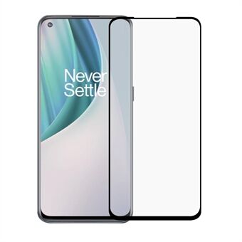Komplett dekning for OnePlus Nord N10 5G svarte kanter herdet glass skjermfilm [full lim]