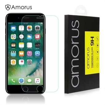 AMORUS for iPhone 8 Plus/ 7 Plus Skjermbeskyttelsesglass i herdet glass 2.5D Arc Edge