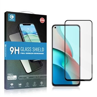 MOCOLO Silk Print HD Full Lim Full Screen Coverage Tempered Glass Protector for Xiaomi Mi 11 Lite 4G / 5G - Svart