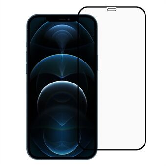 Antistatisk silkeutskrift skjermbeskytter herdet glassfilm 9H full dekning full limbeskyttelse for iPhone 12 Pro Max 6,7 tommer